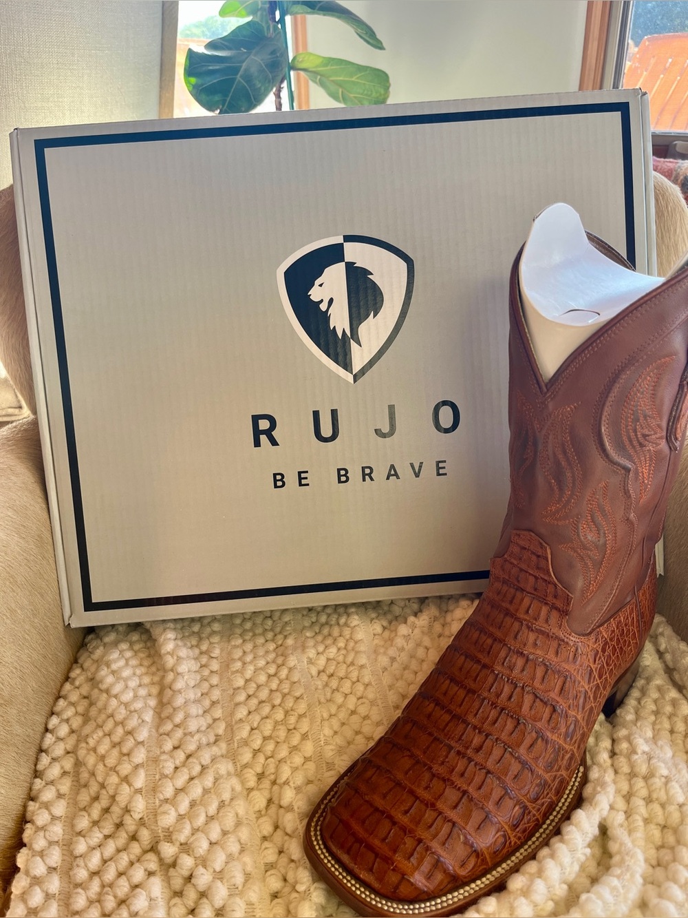 RUJO Jake Caiman Tail Western Boots – Caramel – Men's Size 10D